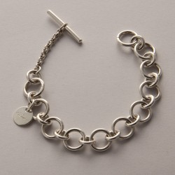 Bracciale - Braccialetto in Argento a catena, maglia Rolò Lucida