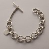 Bracciale - Braccialetto in Argento a catena, maglia Rolò Lucida