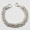 Braccialetto - Bracciale Argento 925‰ a Catena Maglia Bizantina - lavorazione a mano (Handmade) - Made in Italy