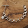 Bracciale - Braccialetto in Argento a catena, maglia Rolò Lucida