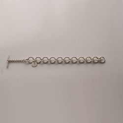 Bracciale - Braccialetto in Argento a catena, maglia Rolò Lucida