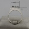 Anello con Iniziale (Lettera Sigla) in Argento - Sigillo quadro (chevalières) per Ragazza e Ragazzo, Uomo Donna