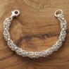 Braccialetto - Bracciale Argento 925‰ a Catena Maglia Bizantina - lavorazione a mano (Handmade) - Made in Italy