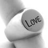 Anello con Iniziale (Lettera Sigla) in Argento - Sigillo Tondo (chevalières) - per Ragazza e Ragazzo - Uomo Donna