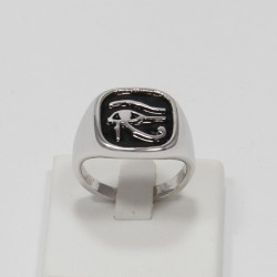 Anello con Iniziale (Lettera Sigla) in Argento - Sigillo quadro (Chevalier) per Ragazza e Ragazzo, Uomo Donna