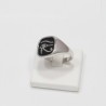 Anello con Iniziale (Lettera Sigla) in Argento - Sigillo quadro (Chevalier) per Ragazza e Ragazzo, Uomo Donna