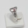 Anello con Iniziale (Lettera Sigla) in Argento - Sigillo quadro (Chevalier) per Ragazza e Ragazzo, Uomo Donna