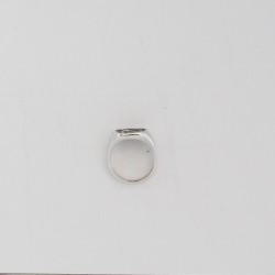 Anello con Iniziale (Lettera Sigla) in Argento - Sigillo quadro (Chevalier) per Ragazza e Ragazzo, Uomo Donna