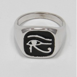Anello con Iniziale (Lettera Sigla) in Argento - Sigillo quadro (Chevalier) per Ragazza e Ragazzo, Uomo Donna