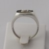 Sigillo quadro con Iniziale (Lettera) - (Chevalier) - Anello in Argento per Ragazza e Ragazzo, Uomo Donna