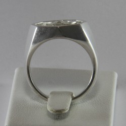 Sigillo ottagonale con Iniziale o monogramma (Lettera) - (chevalières) - Anello in Argento per Ragazza e Ragazzo, Uomo Donna