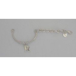 Bracciale - Braccialetto in Argento semirigido e catena maglia Rolò 