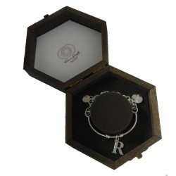 Bracciale - Braccialetto in Argento semirigido e catena maglia Rolò 