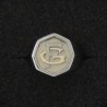 Sigillo ottagonale con Iniziale o monogramma (Lettera) - (chevalières) - Anello in Argento per Ragazza e Ragazzo, Uomo Donna