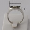 Sigillo quadro con Iniziale (Lettera) - (Chevalier) - Anello in Argento per Ragazza e Ragazzo, Uomo Donna
