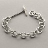 Bracciale - Braccialetto in Argento a catena, maglia Rolò battuta