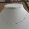 Catena - Catenina maglia Rolò in Oro Bianco 750 /1000 con Diamanti taglio Brillante