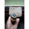 Anello Argento con Zaffiro sintetico carrè, sigillo (Chevalières)