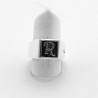 Anello con Iniziale (Lettera Sigla) in Argento - Sigillo quadro (chevalières) per Ragazza e Ragazzo, Uomo Donna