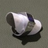 Anello Argento con Zaffiro sintetico carrè, sigillo (Chevalières)