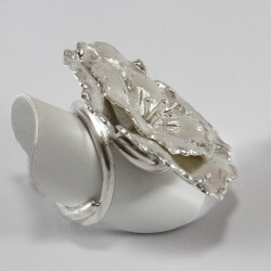 Anello a Fiore in Argento Fatto a Mano