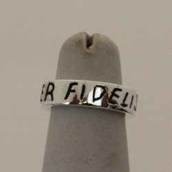 Anello Fascetta - Fede a fascia in Oro con Incisione Esterna - Nome, Dedica, Frase, ecc