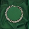 Braccialetto - Bracciale Argento 925‰ a Catena Maglia Bizantina - lavorazione a mano (Handmade) - Made in Italy