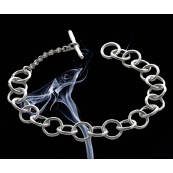 Bracciale - Braccialetto in Argento a catena, maglia Rolò