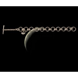 Bracciale - Braccialetto in Argento a catena, maglia Rolò Lucida