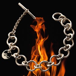 Bracciale - Braccialetto in Argento a catena, maglia Rolò Lucida