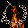 Bracciale - Braccialetto in Argento a catena, maglia Rolò Lucida