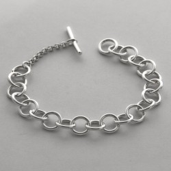 Bracciale - Braccialetto in Argento a catena, maglia Rolò