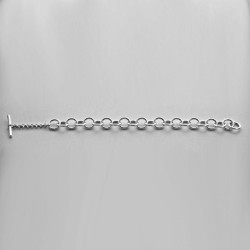 Bracciale - Braccialetto in Argento a catena, maglia Rolò
