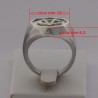 Sigillo ottagonale con Iniziale o monogramma (Lettera) - (chevalières) - Anello in Argento per Ragazza e Ragazzo, Uomo Donna