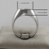 Anello con Iniziale (Lettera Sigla) in Argento - Sigillo Tondo (chevalières) - per Ragazza e Ragazzo - Uomo Donna