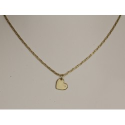 Ciondolo - Pendente in Oro a Cuore con Diamante taglio Brillante