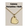 Ciondolo - Pendente in Oro a Cuore con Diamante taglio Brillante
