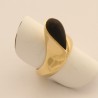Anello in Oro Giallo 750/1000 con Brillanti e goccia in Ebano