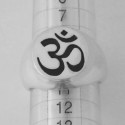 Anello Sigillo Rotondo Namasté simbolo OM, Aum, Omkara mantra più sacro - (Chevalière)