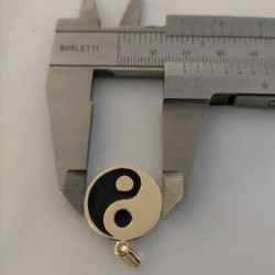 Ciondolo in Oro 750/1000 medaglia con simbolo "Yin e lo Yang" - Namasté