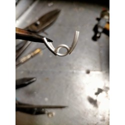 Anello Cestino a filo con Topazio Azzurro in argento