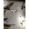 Anello Cestino a filo con Topazio Azzurro in argento
