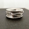 Anello Fascione Imbutito in Argento con fili intrecciati