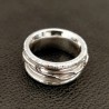 Anello Fascione Imbutito in Argento con fili intrecciati