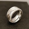 Anello Fascione Imbutito in Argento con fili intrecciati