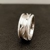 Anello Fascione Imbutito in Argento con fili intrecciati