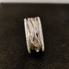 Anello Fascione Imbutito in Argento con fili intrecciati