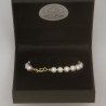 Bracciale - Braccialetto Perle con Chiusura Moschettone in Oro Giallo 750/1000