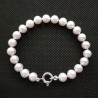 Bracciale - Braccialetto Perle con Chiusura Anello a Molla in Argento 925 - Infilatura a Nodi