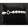 Bracciale - Braccialetto Perle con Chiusura Anello a Molla in Argento 925 - Infilatura a Nodi